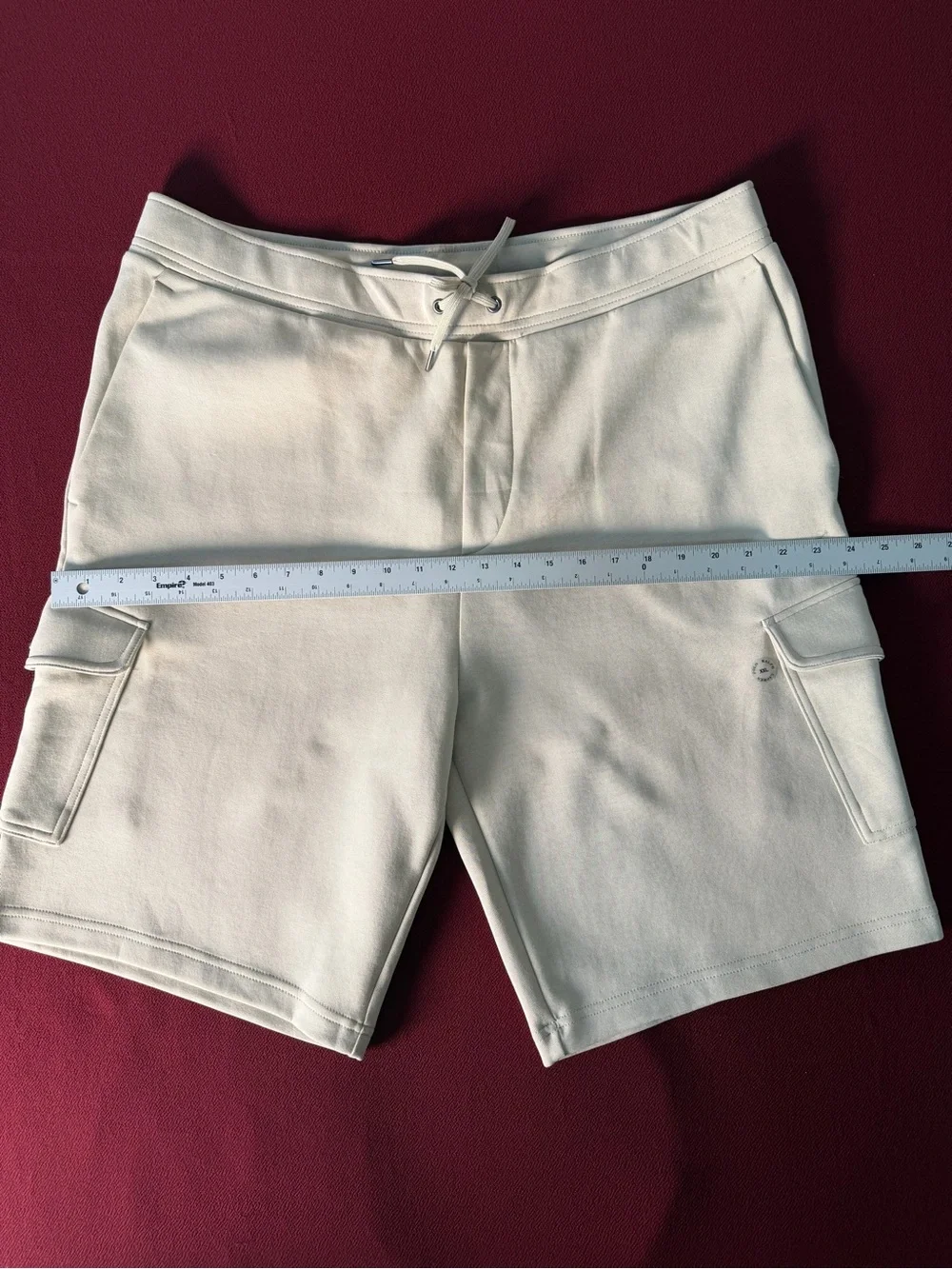 Polo by Ralph Lauren Cream Cargo Cotton Drawstring Mens Shorts